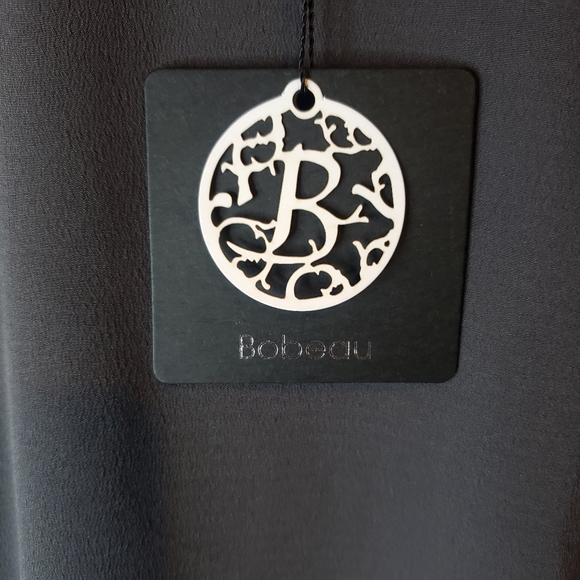 Bobeau xl charcoal grey peplum blouse - Picture 3 of 12